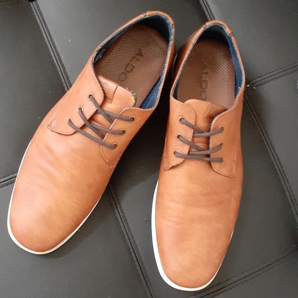 A l d o men's leather shoes sneakers size 12 Brown - Picture 4 of 10